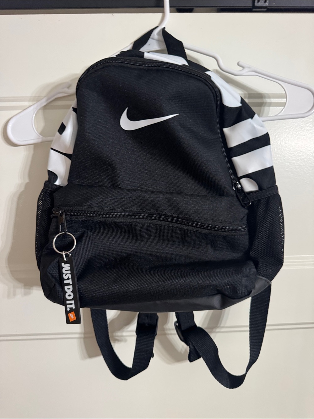 Nike Black and White Mini Backpack with Swoosh